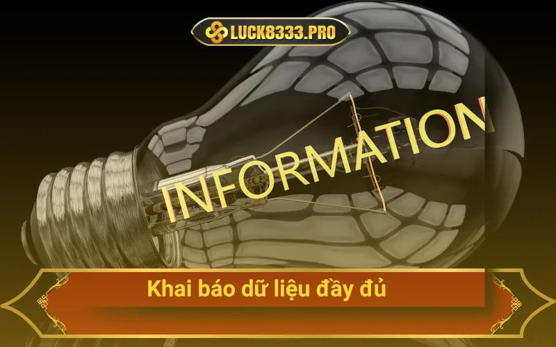 Khai báo dữ liệu đầy đủ